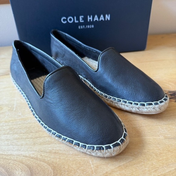COLE HAAN PALERMO ESPADRILLE NIB 7.5B COASTAL GRANDMA SOFT LEATHER TIMELESS CHIC - Picture 3 of 11